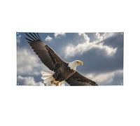 Banner per interni ed esterni Banner segno personalizzato aquila mosche nel cielo Banner segni per feste Segni riutilizzabili Cartello vuoto 300D poliestere decorazione Banner per la decorazione del