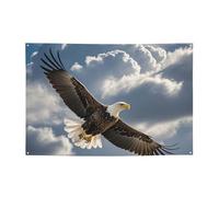 Banner per interni ed esterni Banner segno personalizzato aquila mosche nel cielo Banner segni per feste Segni riutilizzabili Cartello vuoto 300D poliestere decorazione Banner per la decorazione del