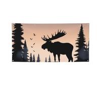 Banner per interni ed esterni cartello personalizzato pino di montagna banner deserto cartelli per feste Segni riutilizzabili cartello vuoto 300D poliestere decorazione banner per decorazione per