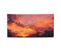 Banner per interni ed esterni cartello personalizzato tramonto al crepuscolo Banner per feste Segni per feste Segno vuoto Riutilizzabile Cartello in poliestere 300D Decorazione Banner per la