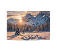 Banner per interni ed esterni cartello personalizzato tramonto montagne invernali banner per feste cartelli riutilizzabili cartello vuoto 300D poliestere decorazione banner per feste decorazione