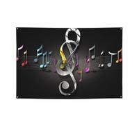 Banner per note musicali personalizzate grandi banner per feste all'aperto Lndoor con quattro fori rotondi in metallo banner segno per decorazioni per feste aziendali