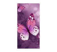 Banner per porta a farfalla Benvenuto Primavera Estate Copertura per porta da appendere Sfondo Bandiera Portico Cartello per porta d'ingresso Decorazioni stagionali per feste per interni ed esterni