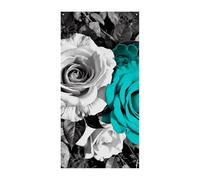 Banner per porta con fiori rosa grigio bianco nero 90 x 180 cm banner per feste cartello di benvenuto stagionale decorazione verticale porta appeso per portico ingresso decorazione giardino