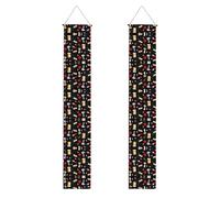 Banner per porta con stampa di medicina del fumetto, striscioni decorativi da appendere per interni ed esterni per feste e celebrazioni