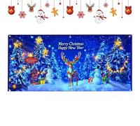 Banner per porta del garage di Natale, impermeabile, illuminazione a LED, grande decorazione per feste, decorazione della copertura della porta del garage, per portico, per casa, festa