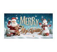 Banner per porte da garage di Natale, 4,8 x 2,1 m, decorazione per porte di garage, Natale dipinti murali per decorazioni per interni ed esterni, per feste di nuovo