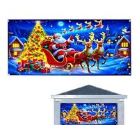 Banner per porte da garage di Natale - Forniture per feste decorative per interni con luci a LED festive,decorazione della copertura della porta del garage per portico, per decorazione della casa
