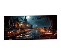 Banner per porte del garage di Halloween, copertura per porte del garage di zucca e castello notturno con handyt e corda da 20 piedi, vibranti decorazioni di Halloween spaventose