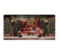 Banner per porte del garage di Natale 16x7 ft Copertura porta da garage di grandi dimensioni decorazioni per alberi di natale per alberi di in poliestere stendardi di per la parete dell