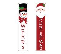 Banner per porte di Natale 1 paio, decorazioni natalizie all'aperto da 5, 9 piedi segni di portico appeso Benvenuto per le forniture per feste di copertura da parete da cantiere domestico