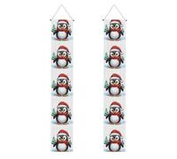 Banner per portico con pinguino natalizio per porta d'ingresso bandiera da appendere per vacanze stagionali portico segno di benvenuto banner per interni ed esterni decorazioni di laurea classe del