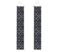 Banner per portico con stampa di stelle e fiocchi di neve per il Ringraziamento, striscioni per interni per porta d'ingresso, per tutte le celebrazioni