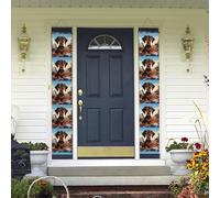 Banner per portico da appendere alla porta, banner per portico estivo di benvenuto buon compleanno portico segno foto sfondo banner per feste I Love My Dog Bassotti cartelli per porta d'ingresso per