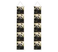 Banner per portico di laurea BROLEO Cute Little Panda stampe Decor Banner Door Sign, per esterni e interni, cortile festa 30,5 x 180 cm