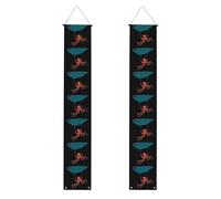 Banner per portico di laurea BROLEO Octopus on a hang glider stampe decorative banner porta segno, per esterni e interni, cortile, feste, 30,5 x 180 cm