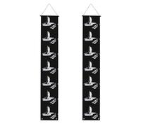Banner per portico di laurea BROLEO Penguin footprints on the snow stampe decorative banner porta segno, per esterni e interni, cortile, feste, 30,5 x 180 cm