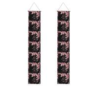 Banner per portico di laurea BROLEO Petals flying all over the sky stampe decorative banner porta segno, per esterni, interni, cortile, feste, 30,5 x 180 cm