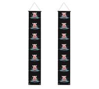 Banner per portico di laurea BROLEO Pig jumping into the pozzanghera stampe decorative banner cartello per porta, per esterni e interni, cortile, feste 30,5 x 180 cm