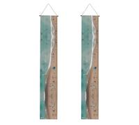 Banner per portico di laurea BROLEO vista aerea della spiaggia stampe decorative banner porta segno, per esterni e interni, cortile festa 30,5 x 180 cm