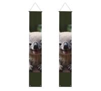 Banner per portico di laurea, cartello decorativo da appendere alla porta del giardino, simpatica bandiera di benvenuto con stampa koala