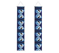 Banner per portico di laurea WHJDPP Deer under the Starry Sky Picture Decor Banner Door Sign, per esterni e interni, cortile, feste, 30,5 x 180 cm