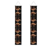 Banner per portico di laurea WHJDPP Desert Star Camel Picture Decor Banner Door Sign, per esterni e interni, cortile, feste, 30,5 x 180 cm