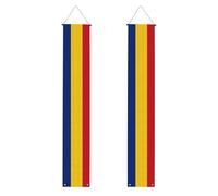 Banner per portico di laurea WHJDPP Flag of Romania Picture Decor Banner Door Sign, per esterni e interni, cortile festa 30,5 x 180 cm
