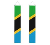 Banner per portico di laurea WHJDPP Tanzania bandiera immagine decorazione banner porta segno, per esterni e interni, cortile festa 30,5 x 180 cm
