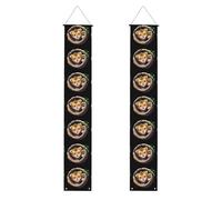 Banner per portico di laurea WHJSHOP cucciolo di tigre nel foro dell'albero modello decorazione banner porta segno, per esterni e interni, cortile festa 30,5 x 180 cm