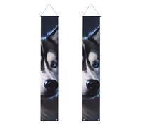 Banner per portico di laurea WHJSHOP Husky Dog Pattern Decor Banner Door Sign, per esterni e interni, cortile festa 30,5 x 180 cm