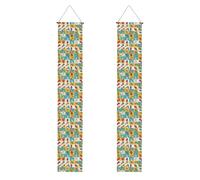 Banner per portico di laurea WHJSHOP Sign Language Alphabet Pattern Decor Banner Door Sign, per esterni e interni, cortile, feste, 30,5 x 180 cm