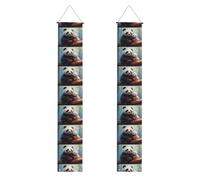 Banner per portico di laurea WHJSHOP simpatico panda (1) motivo decorativo per porta, per esterni e interni, per feste in cortile 30,5 x 180 cm