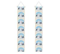 Banner per portico di laurea WHJSHOP Snow-capped Mountains, decorazione per porta, per esterni e interni, per feste in cortile, 30,5 x 180 cm