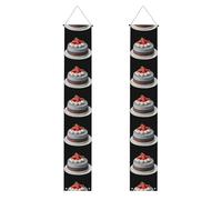Banner per portico di laurea WHJSHOP torta fragola modello decorazione banner porta segno, per esterni e interni, cortile festa 30,5 x 180 cm
