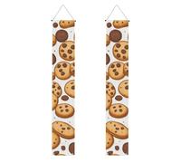 Banner per portico di laurea YYHHAOFA Cookies Food Chocolate Chip Biscuits stampato Decor Banner Door Sign, per esterni e interni, cortile, feste, 30,5 x 180 cm