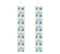 Banner per portico di laurea YYHHAOFA Snow-capped Mountains, decorazione per porta, per esterni e interni, per feste in cortile 30,5 x 180 cm