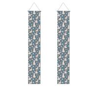 Banner per portico di laurea YYHWHJDE Cartoon carino coniglietto stampa decorazione banner porta segno, per esterni interni cortile festa 30,5 x 180 cm