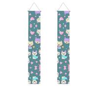 Banner per portico di laurea YYHWHJDE Cute Little Fox Stampa Decor Banner Door Sign, per esterni e interni, cortile, feste, 30,5 x 180 cm