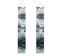 Banner per portico di laurea YYHWHJDE Glacier Fjord, Alaska, decorazione per porta, per esterni e interni, cortile, feste, 30,5 x 180 cm