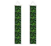 Banner per portico di laurea YYHWHJDE Green Leaf Nature Stampa Decor Banner Cartello per porta, per esterni e interni, per feste in cortile 30,5 x 180 cm