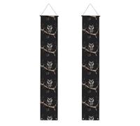 Banner per portico di laurea YYHWHJDE Late Night Owl stampa decorazione banner porta segno, per esterni e interni, cortile festa 30,5 x 180 cm