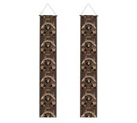 Banner per portico di laurea YYHWHJDE rustico Lodge Bear stampa decorazione banner porta segno, per esterni e interni, cortile festa 30,5 x 180 cm