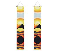 Banner per portico di laurea YYHWHJDE Sunrise Mountain stampa decorazione banner porta segno, per esterni e interni, cortile festa 30,5 x 180 cm