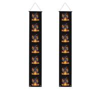 Banner per portico di laurea YYHWHJDE The castle burning flames stampa decorazione banner cartello per porta, per esterni e interni, cortile, feste, 30,5 x 180 cm