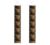 Banner per portico di laurea YYHWHJDE The deep-eyed leopardo stampa decorazione banner porta segno, per esterni e interni, cortile, feste, 30,5 x 180 cm