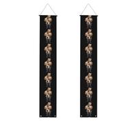Banner per portico di laurea YYHWHJDE The friendly bear family stampa decorazione banner porta segno, per esterni e interni, cortile festa 30,5 x 180 cm