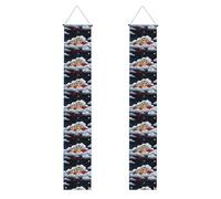 Banner per portico di laurea YYHWHJDE Tiger cubs in the clouds stampa decorazione banner porta segno, per esterni e interni, cortile, feste, 30,5 x 180 cm