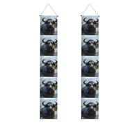 Banner per portico di laurea YYHWHJDE Water Buffalo stampa decorazione banner porta segno, per esterni e interni, cortile festa 30,5 x 180 cm