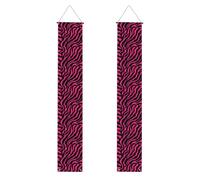 Banner per portico di laurea YYHWHJDE Zebra Tiger Leopard stampa rosa decorazione banner porta segno, per esterni e interni, cortile festa 30,5 x 180 cm